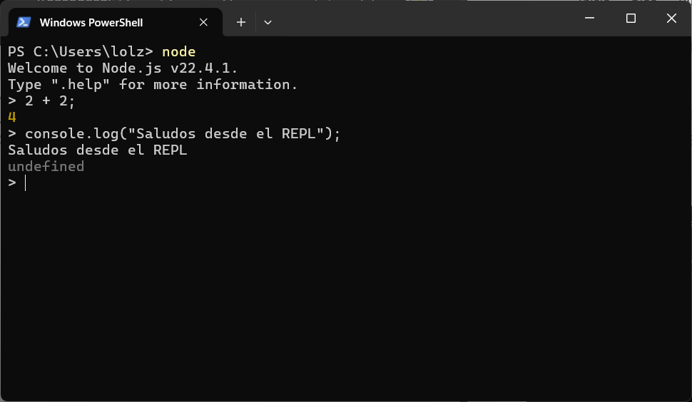 REPL en NodeJS